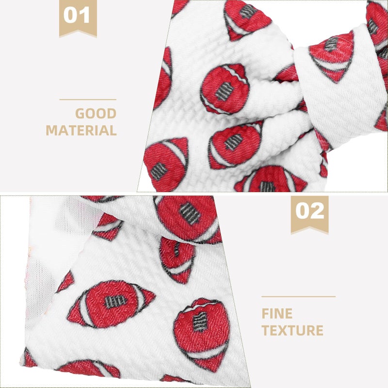 Soft Cotton Baseball Print Headband With Bow For Newborns Comfortable No Pressure Fit - Image 4