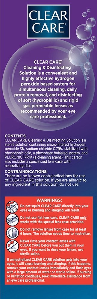 Clear Care Clear Care Cleaning & Disinfecting Solution with Lens Case, Twin Pack,12 Fl Oz (Pack of 2)  - Image 5