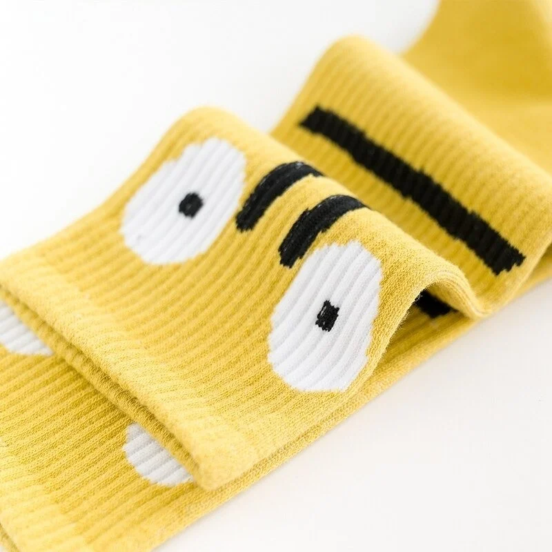 Bgk Unisex Colorful Face Patterned Tennis Socks 10 Pcs