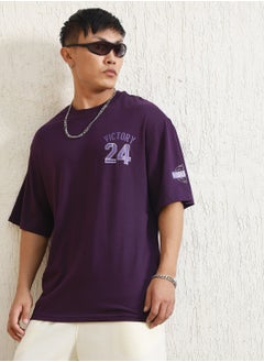Hubberholme Relaxed Purple Graphic T-Shirt for Men  - Image 2