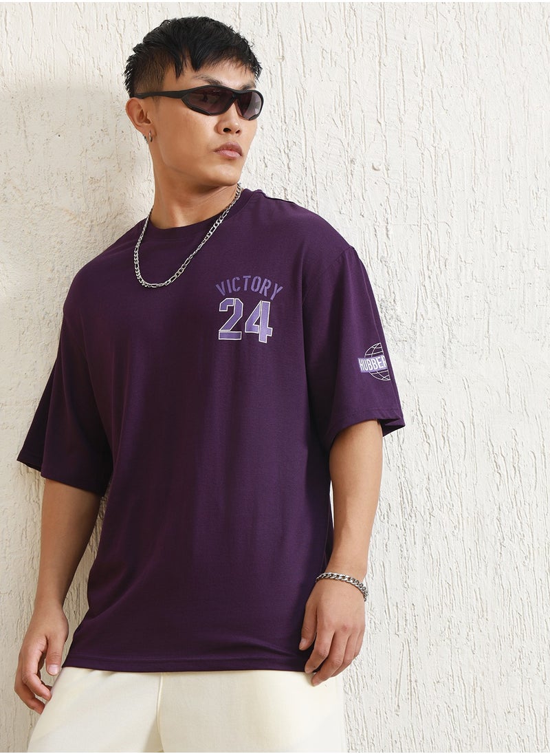Hubberholme - Relaxed Purple Graphic T-Shirt for Men - Image 1