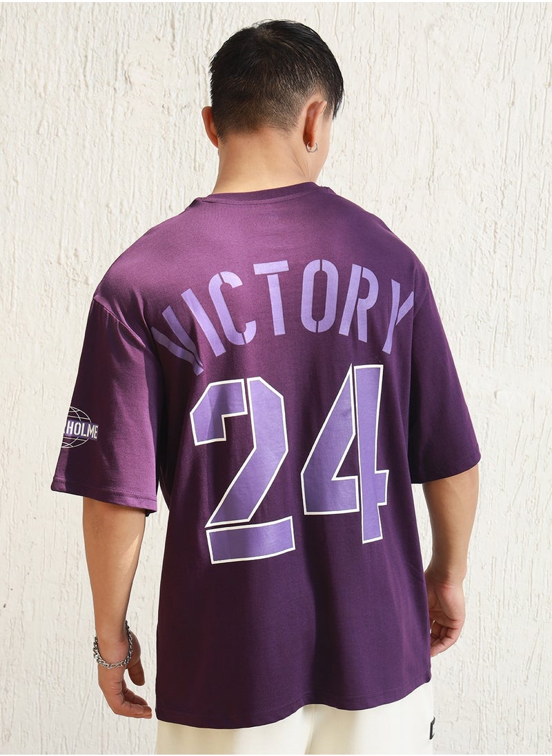 Hubberholme - Relaxed Purple Graphic T-Shirt for Men - Image 1