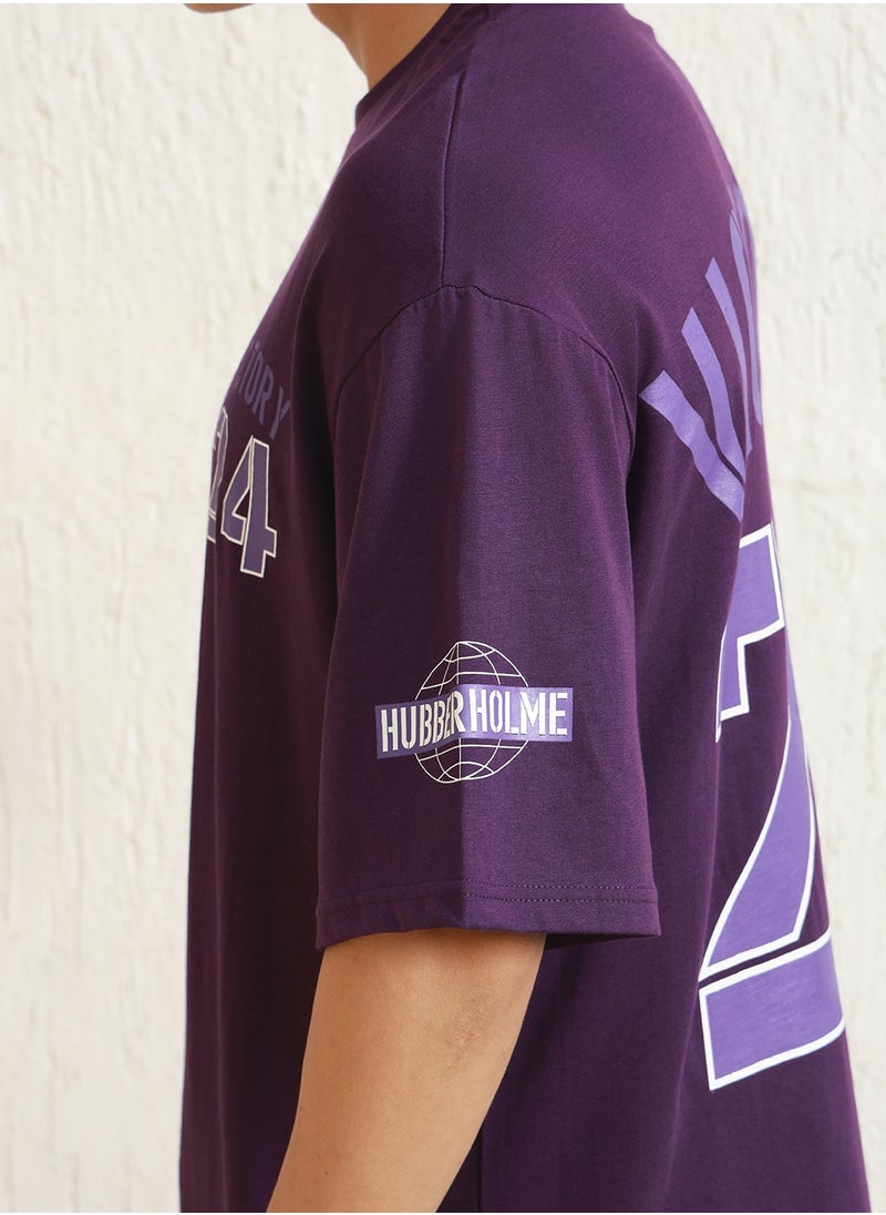 Hubberholme - Relaxed Purple Graphic T-Shirt for Men - Image 1