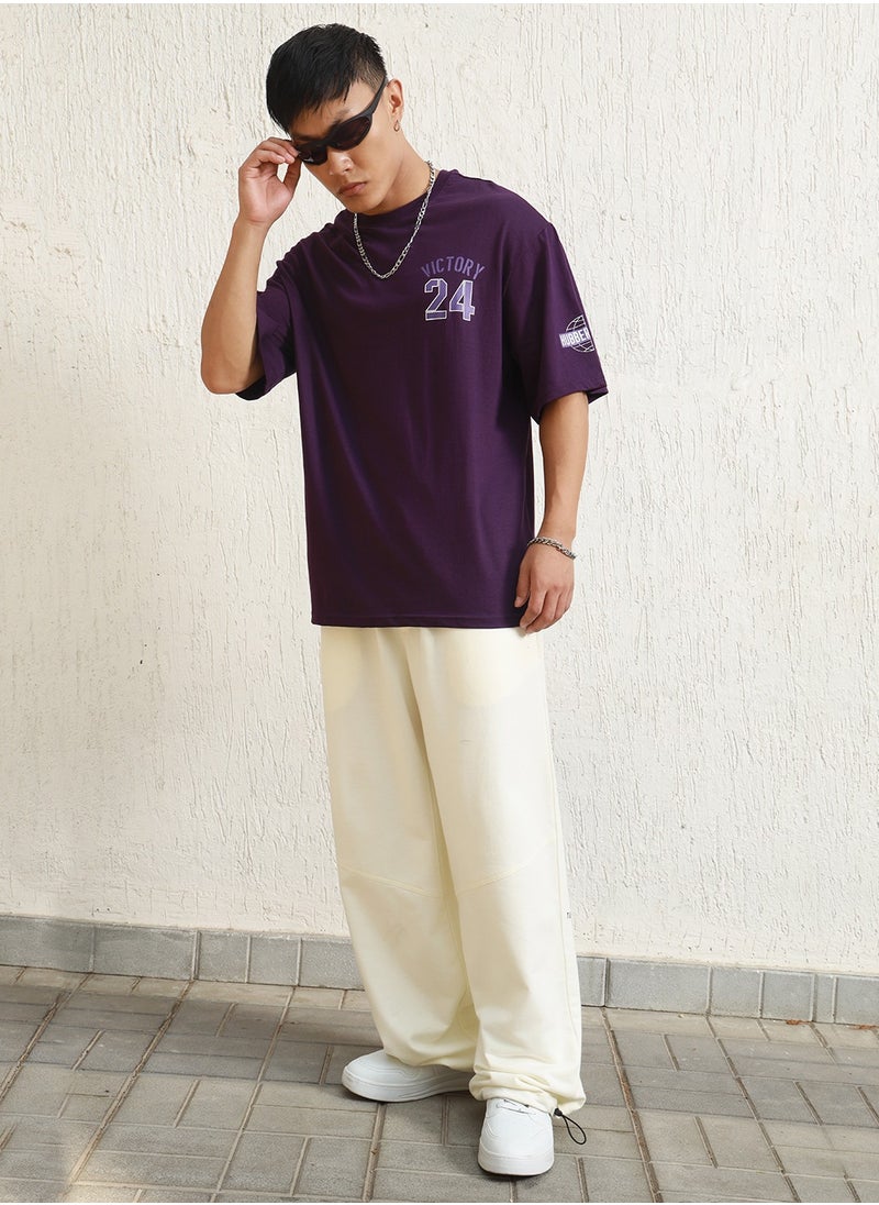 Hubberholme - Relaxed Purple Graphic T-Shirt for Men - Image 1
