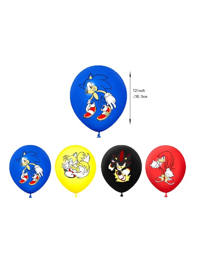 Sonic Birthday Party Supplies, Sonic Party Decorations Set - Sonic Birthday Decorations Banners Tablecloth & Sonic Balloons Cake Toppers and Other Sonic Party Supplies for Boys/Girls/Kids - Image 4