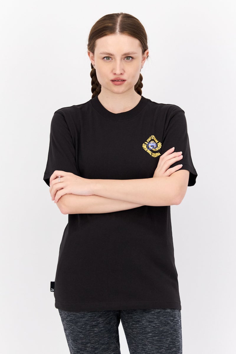 PUMA Women Relaxed Fit Short Sleeve Outdoor T-Shirt, Black - Image 1