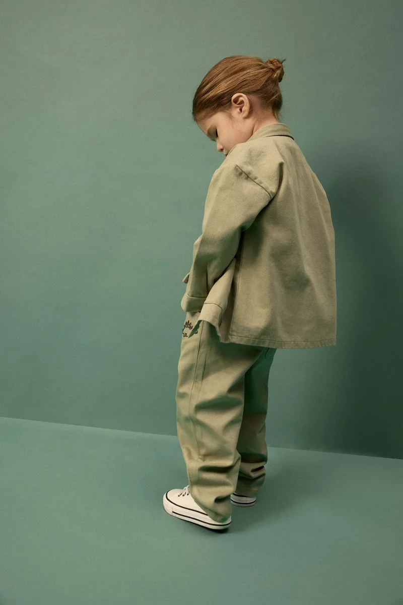 ديفاكتو Baby Boy Gabardine Long Sleeve Shirt