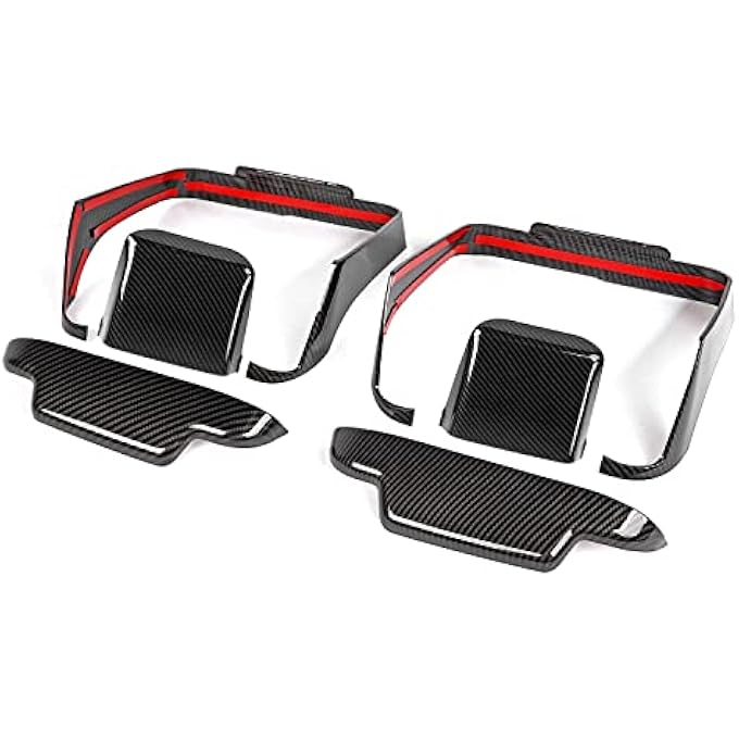 rayihni Tail Light Lamp Cover Guard Trim Frame Bezels Decoration Accessories For 20182022 Jeep Wrangler Jl Jlu Carbon Fiber Grain - Image 3