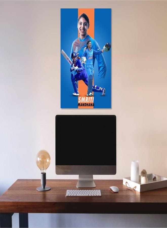 GRAY WALL Good Hope - Smriti Mandhana Cricket Poster - 12x18 Inch HD Wall Art for Girls Room Decor Wall Decoration Sports Fans & Cricket Lovers Stylish Indian Women Cricketer Poster for Bedroom, Study, Gym or Office Decor - Image 2