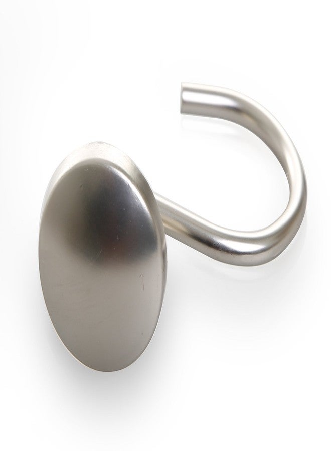 BINO | Shower Curtain Hooks - Brushed Nickel - Set of 12 | Hooks Shower Curtain | Shower Curtain Rings Hooks | Rust Proof Shower Curtain Hooks | Bathroom Shower Hooks For Curtain | Bathroom Essentials - Image 1