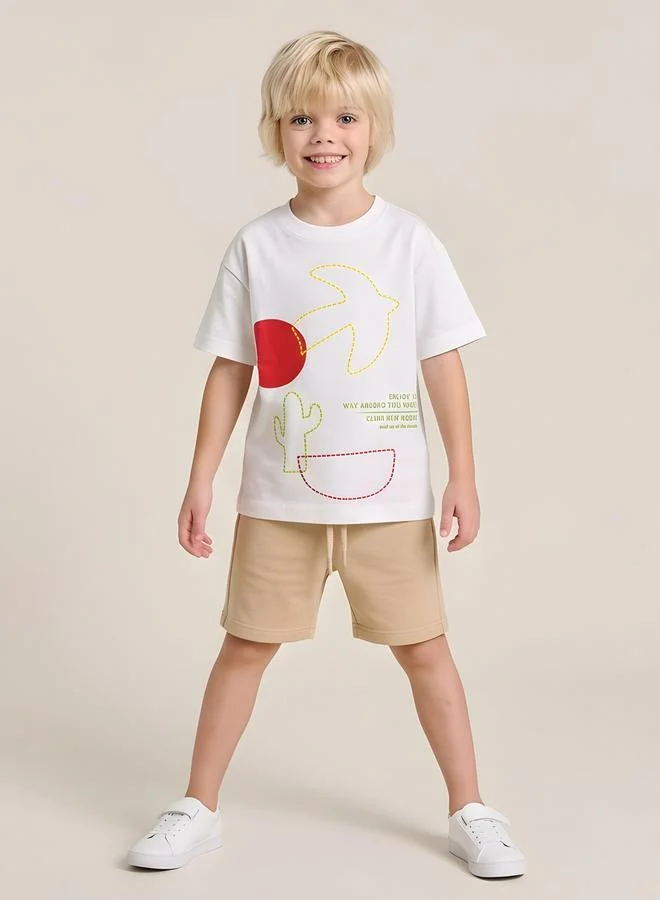 Take Two  Boys Oversized Graphic T-Shirt By Juniorloom for Men | Best Price UAE