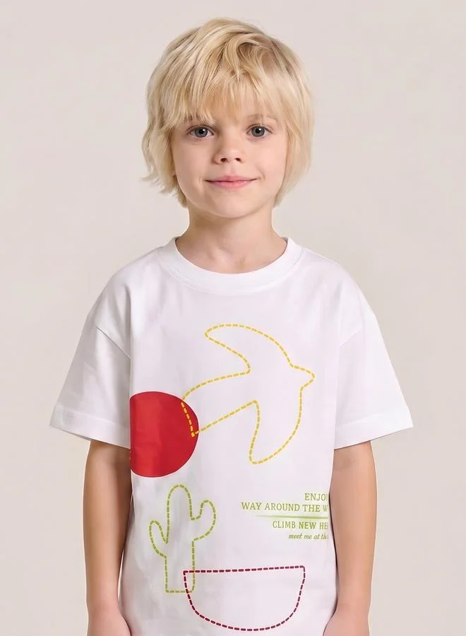 Take Two Boys Oversized Graphic T-Shirt By Juniorloom
