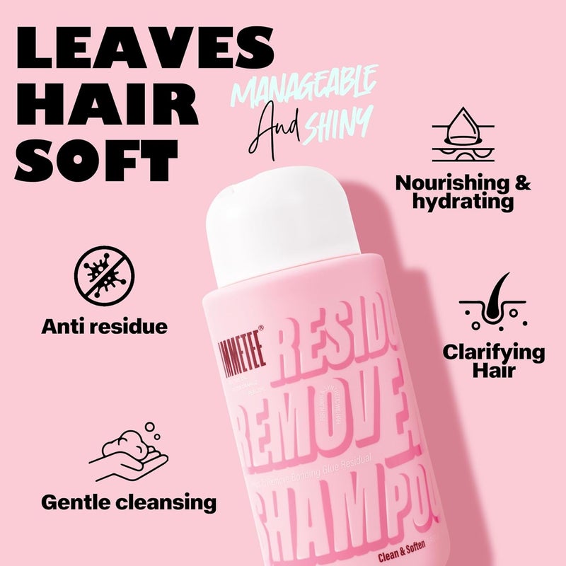 Wig Glue Residue Remover Shampoo for Synthetic and Human Hair, Tea Tree Oil & Coconut Oil Formula – for Lace Fronts, Hair Extensions & Braids Residue, Moisturizes & Boosts Shine, 280ml /9.46oz - Image 5