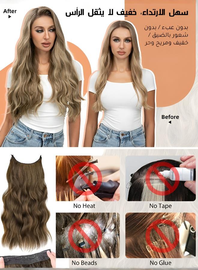 شعر مستعار مموج بخط قابل للتعديل (مشط مجاني كهدية) - Image 4