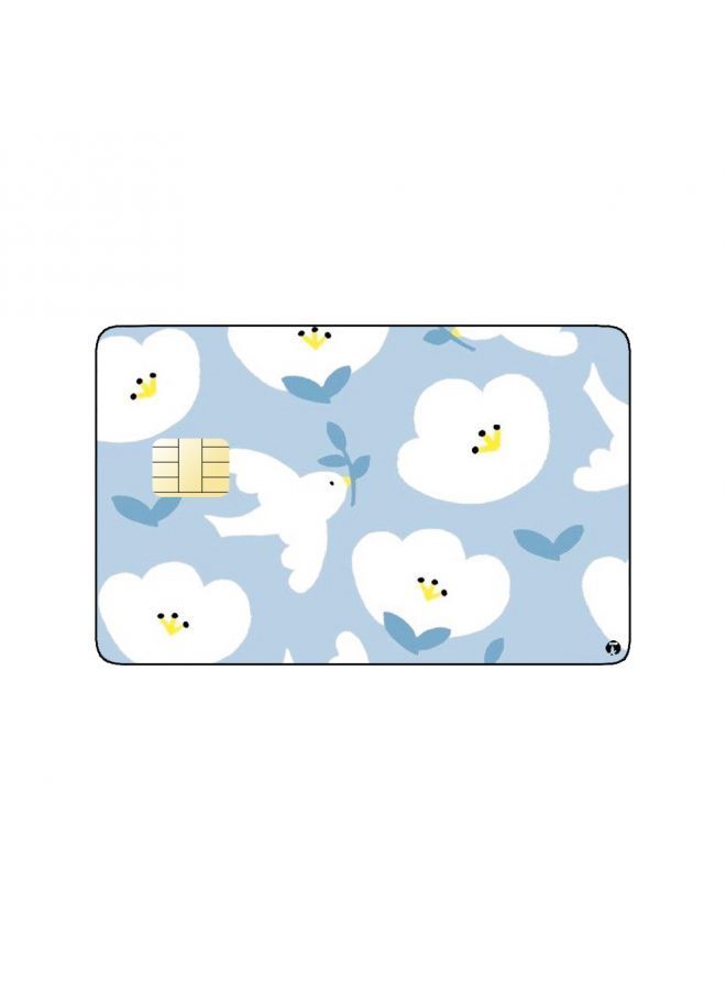 RKN PRINTED BANK CARD STICKER Aesthetic Birds Drawing With Cottons - Image 2