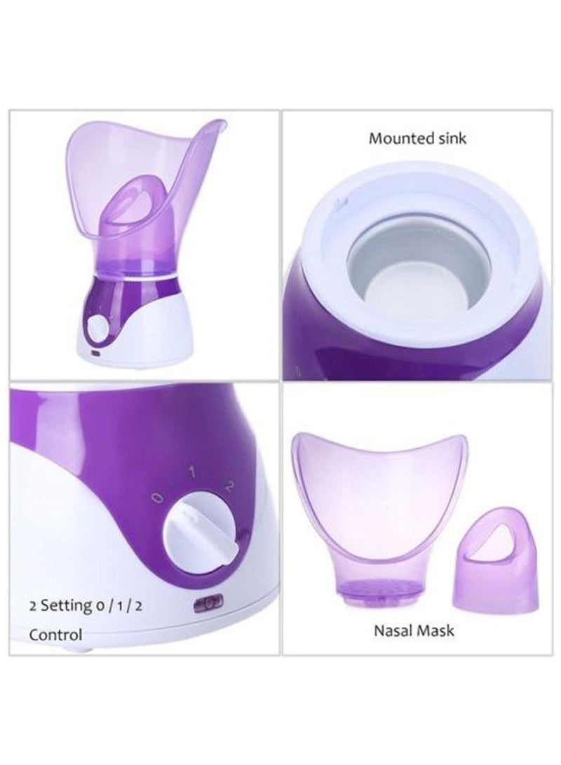 عام جهاز بخار للوجه محمول - بخاخ بخار دافئ للبشرة - مرطب للبشرة - جهاز بخار للوجه ينظف المسام بعمق ويخفف احتقان الجيوب الأنفية في المنزل، كما يعمل على فتح المسام وإزالة الأوساخ. - Image 4