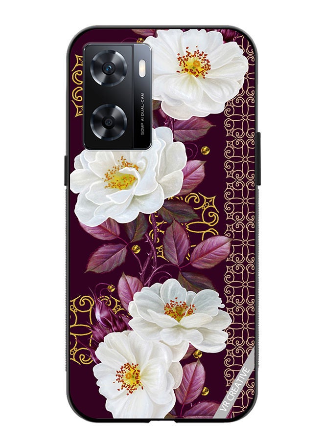VR CREATIVE Protective Case Cover For OnePlus Nord N20 SE Vertical Floral Border Pattern Design Multicolour - Image 1