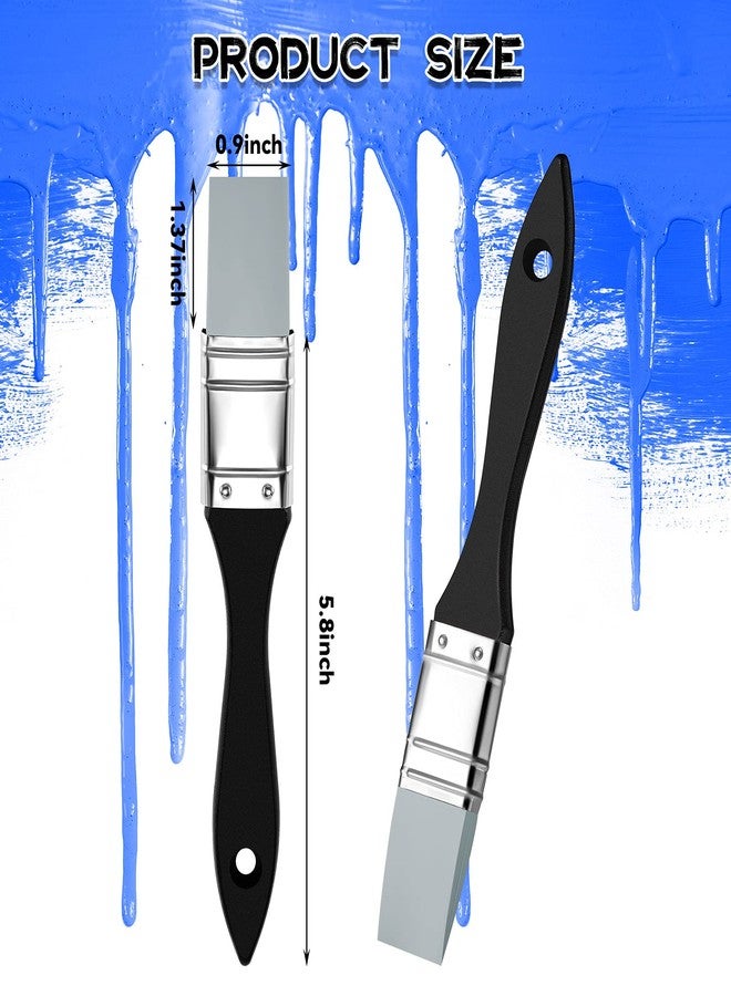 Nezyo 1 Inch Silicone Paint Brush Silicone Brush for Crafts Art Glue Resin Wide Flat Craft Solid Flexible Acrylic and Water Based Painting Tool for Paint Stains - Image 2