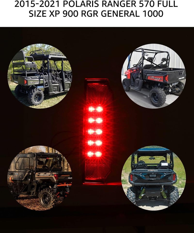 A & UTV PRO Ranger LED Tail Lights for Polaris Ranger 570, 900, 1000 - Red Pair - Image 5