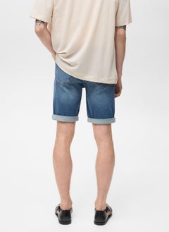 Mango Man Slim Fit Denim Bermuda Shorts  - Image 2