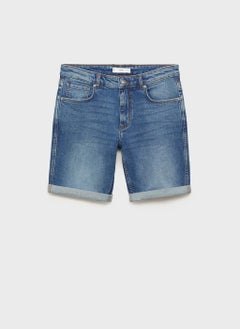 Mango Man Slim Fit Denim Bermuda Shorts  - Image 5