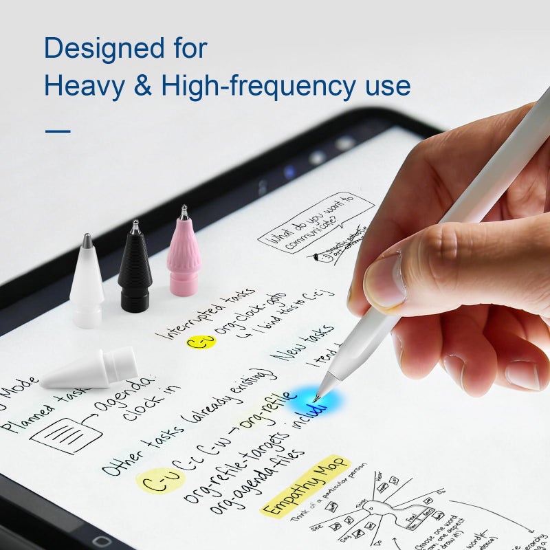 REEYEAR Precision Writing & Drawing Tip System [ 6X] for Heavy Use fits for Apple Pencil Pro / 2nd /1st Gen/USB-C â€” Ultra-Fine 0.7mm Tip for Clear Outlining, Durable iPad Pen Nibs for Long Sessions - Image 2