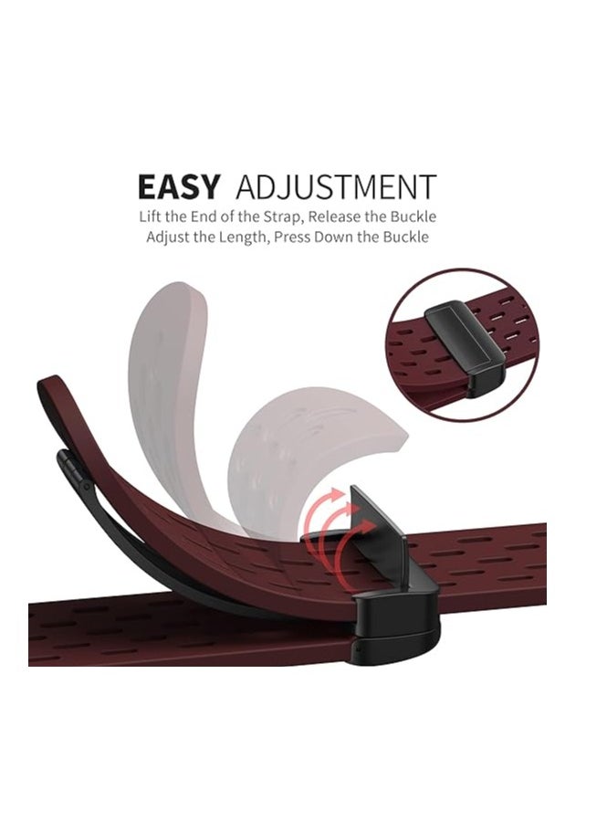 ten.tech - TenTech Breathable Silicone Sports Watch Band with Magnetic Clasp for Apple Watch Ultra/Ultra 2, Size 49mm 45mm 44mm 42, Soft Band for iWatch Series 9/8/7/6/5/4/3/2 /1/SE – Burgundy red - Image 1