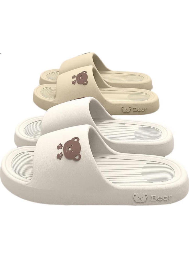 Scarecrow Slippers For Men And Women, Home And Bathroom Use, Thick-Soled, Indoor And Outdoor Wear, Couples, Non-Slip, Quiet, Sandals, White, Size 36-37 - Image 1