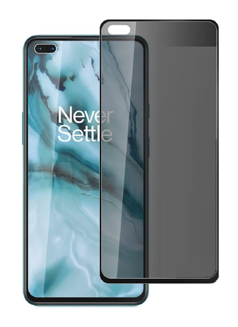 we3 Tempered Glass Screen Protector Anti-Spy Privacy Designed For OnePlus Nord Full Glue Edge to Edge Full Screen Coverage And Bubble Free  - Image 1