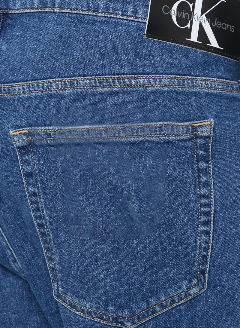 CALVIN KLEIN Mid Wash Tapered Fit Jeans