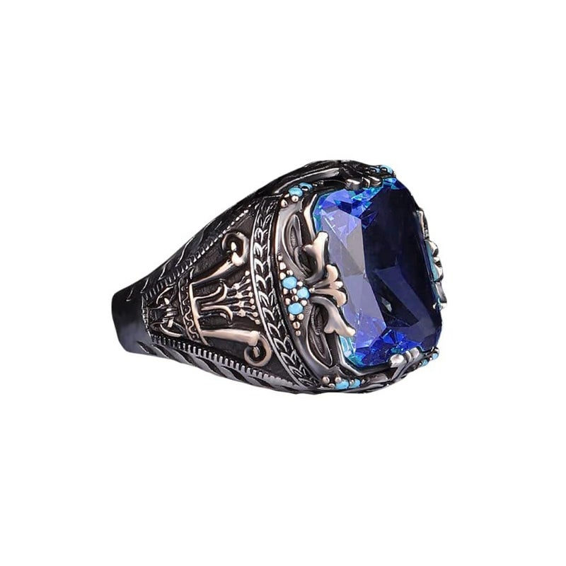 RUVEE Men's Turkish Stainless Steel Religious Ring – Metallic Plated Statement Jewelry for Men & Boys - Image 3