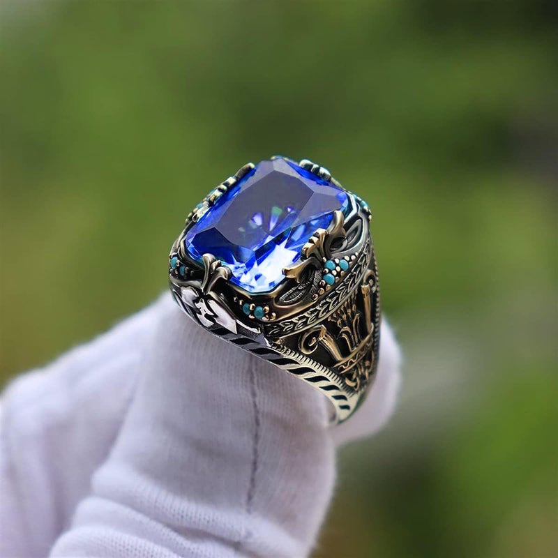 RUVEE Men's Turkish Stainless Steel Religious Ring – Metallic Plated Statement Jewelry for Men & Boys - Image 2