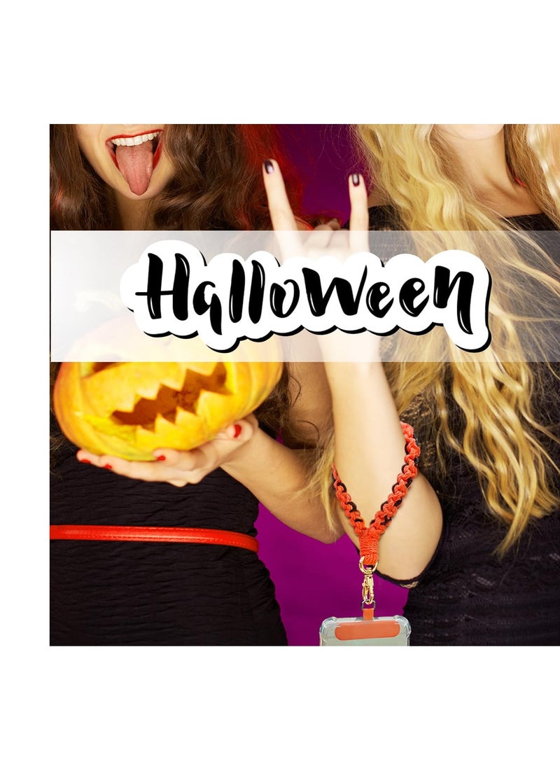 SYOSI Boho Macrame Phone Wrist Strap, Cell Phone Lanyard with Tether Tab, Smartphone Wristlet Bracelet Keychain with Universal Strap Holder Connector Patch - Image 2