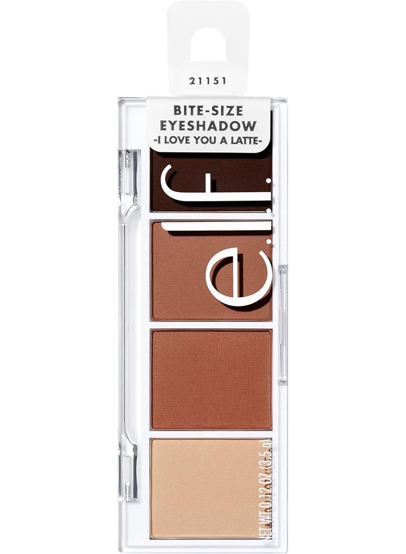 elf Bite-Size Eyeshadow, 4 Ultra-Pigmented Matte & Shimmer Shades,( I Love You A Latte) - Image 3