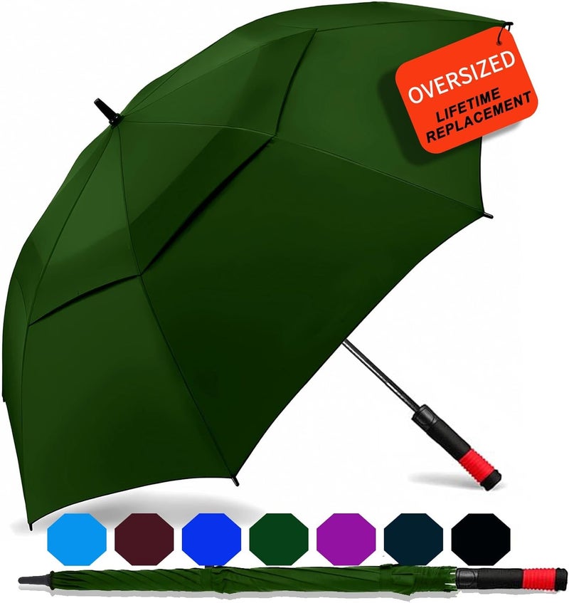 SIEPASA Golf Umbrella Large 62/68/72 Inch Automatic Open Golf Umbrella Extra Large Oversize Double Canopy Vented Umbrella Windproof Waterproof for Men and Women. - Image 1