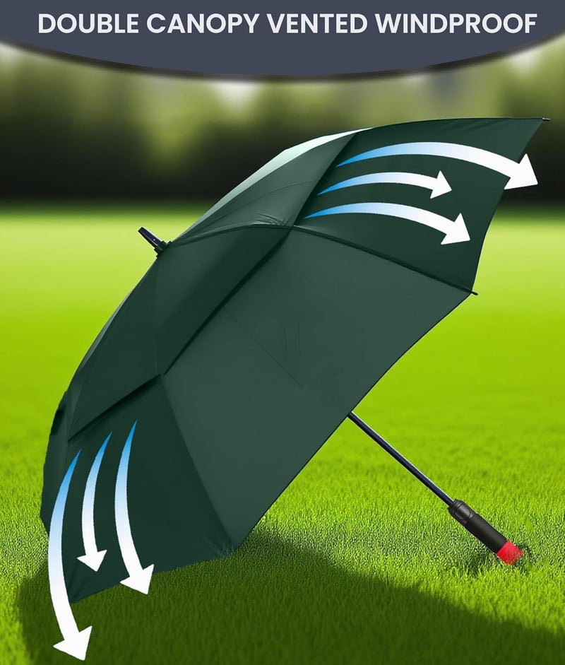 SIEPASA Golf Umbrella Large 62/68/72 Inch Automatic Open Golf Umbrella Extra Large Oversize Double Canopy Vented Umbrella Windproof Waterproof for Men and Women. - Image 3