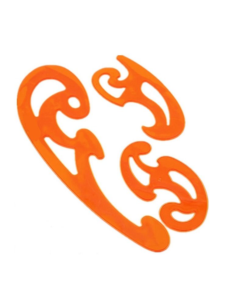 طقم مساطر بأشكال منحنية فرنسية من 3 قطع - Image 1