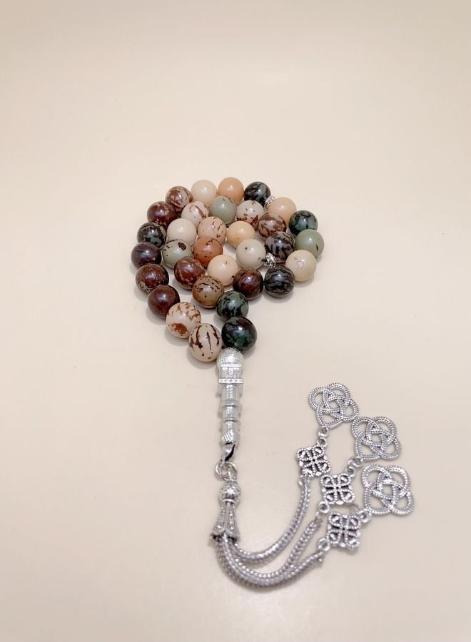 General 33 Natural Bodhi Prayer Beads/Tasbih/12mm  - Image 1