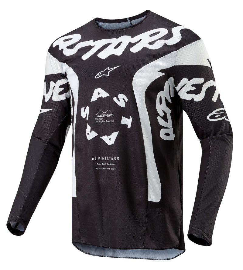 Alpinestars Alpinestars Racer Hana Black/White Men's Motocross Jersey - Image 1