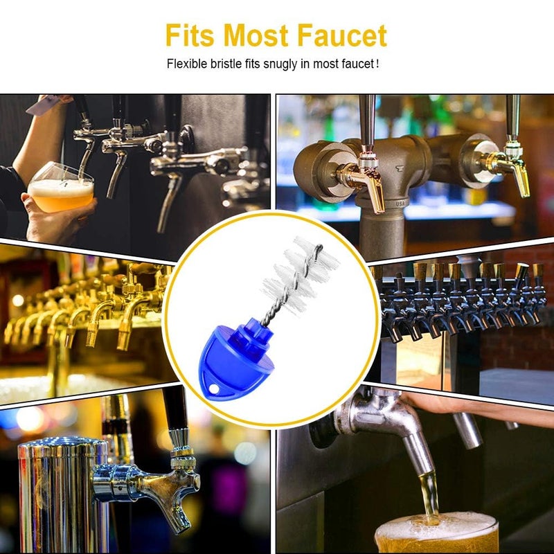 Ferroday 15 Beer Faucet Tap Plug Brush for Beer Faucet Plug Draft Beer Tap Cover Tap Plugs Beer Brush Plugs Beer Faucet Brush Caps Cover Beer Faucet Kegging Tap Cleaning Brush- 15 Pack keg Beer Tap Brush Plug - Image 4