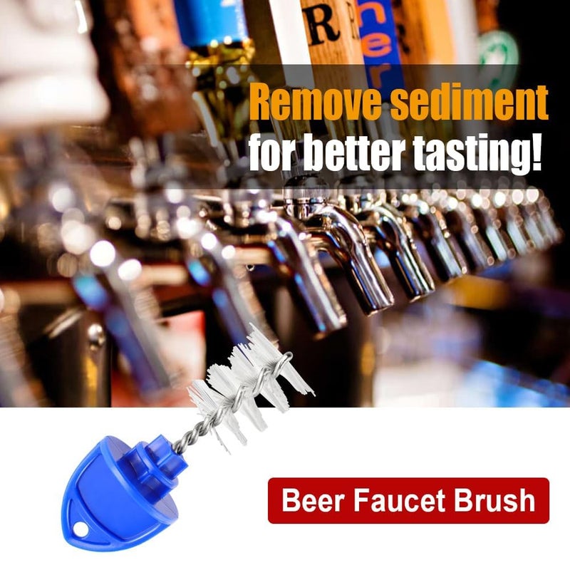 Ferroday 15 Beer Faucet Tap Plug Brush for Beer Faucet Plug Draft Beer Tap Cover Tap Plugs Beer Brush Plugs Beer Faucet Brush Caps Cover Beer Faucet Kegging Tap Cleaning Brush- 15 Pack keg Beer Tap Brush Plug - Image 5