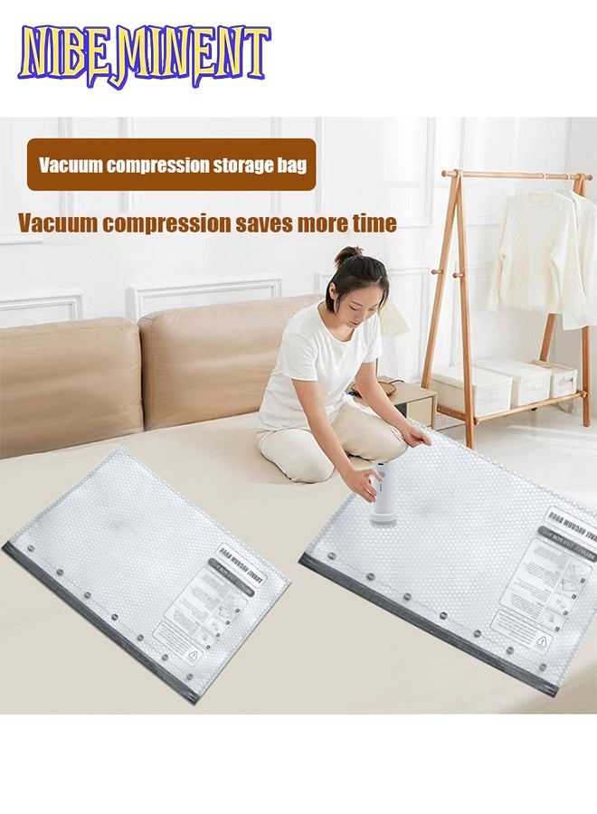 NIBEMINENT Premium Vacuum Storage Bag with Electric Pump, 12-Pack (4 Extra Large, 4 Large, 4 Medium), Reusable Space Saving Bag for Clothes, Mattresses, Blankets, Duvets, Pillows, Storage Space Saving. - Image 3