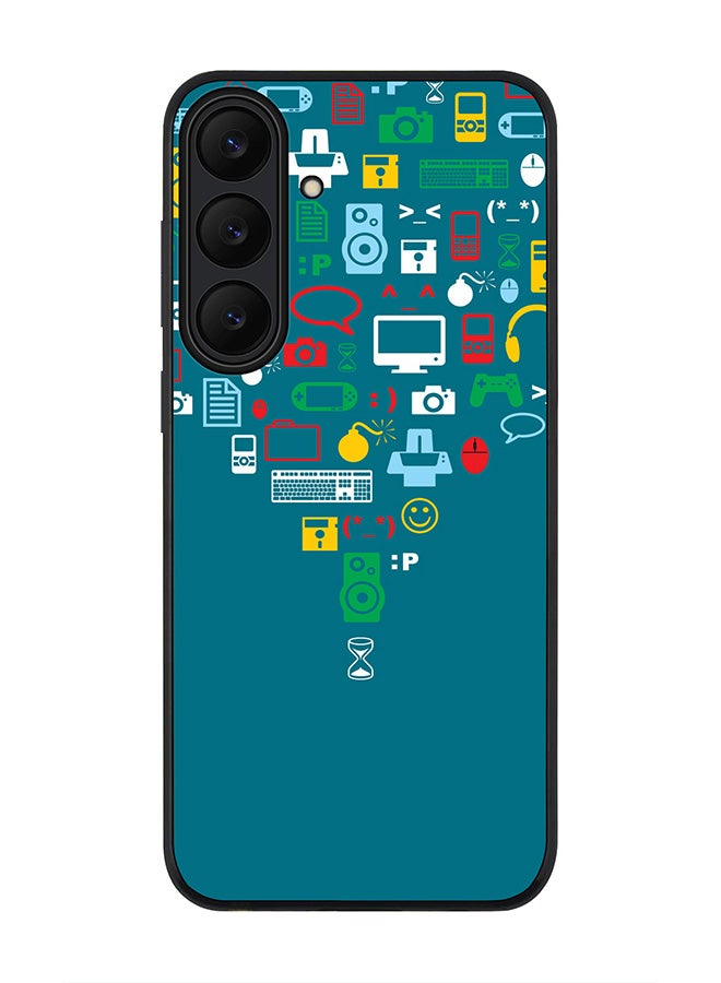 Stylizedd For Samsung Galaxy S25 FE Case,Slim fit Camera Protection, Shockproof Thin Phone cover  - Convergence (Green)