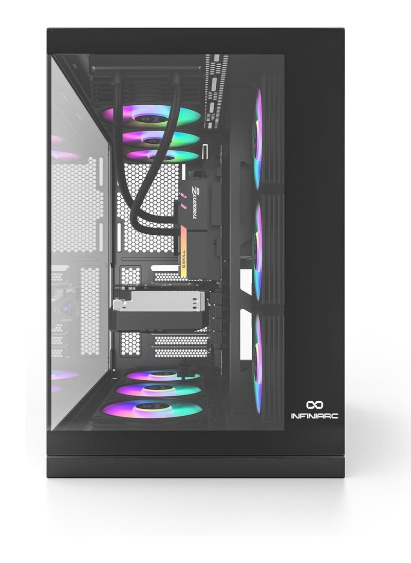 INFINIARC - Cube Pro Gaming PC With Core i7-12700F Processor/16GB RAM/1TB SSD/8GB Nvidia Geforce RTX 4060 Graphics Card/Black - Image 1