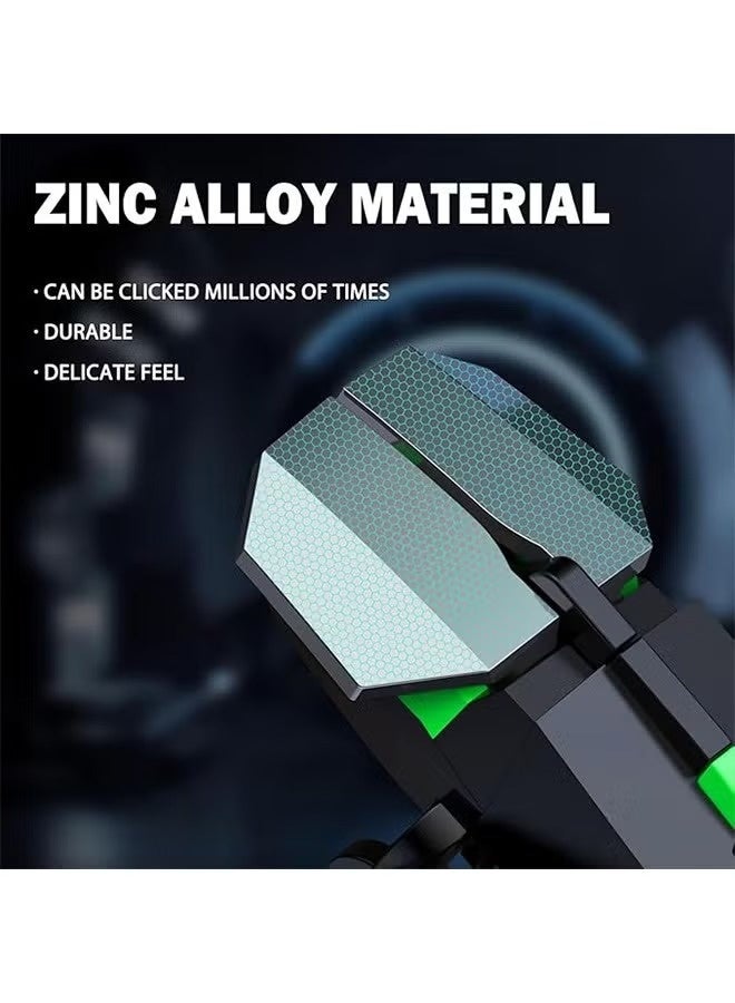 ملحقات PUBG، وحدة تحكم في الألعاب المحمولة مع زناد بستة أصابع، حساسية عالية وأربعة أزرار معدنية، تصميم غير قابل للانزلاق ومريح للجسم مع غطاءين للأصابع - Image 4