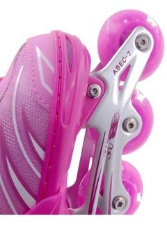 Draxon Roller skates for kids adjustable with light up wheels and tools To Convert It To Training Skates Fun Illuminating For Boys Girls Rollerskates for kids beginners, suitable for indoor outdoor (Model-302-Pink)  - Image 5