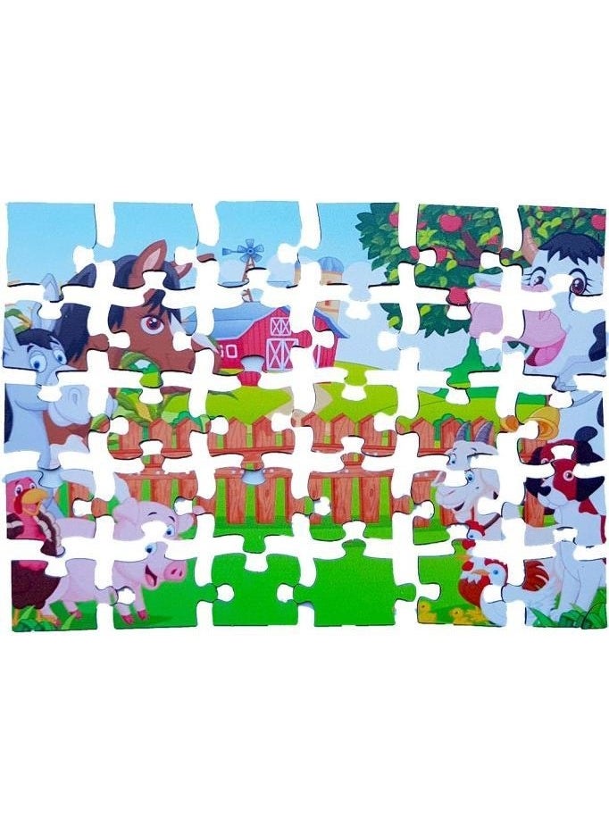 Woody Life - Woodylife Farm Animals Fence Wooden Puzzle 30 Piece Jigsaw Kids Toy - Image 1