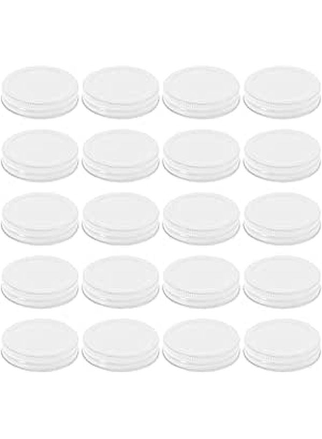 20Pcs Leak Proof Wide Mouth Mason Jar Lids Tinplate Metal Covers Reusable - Image 1