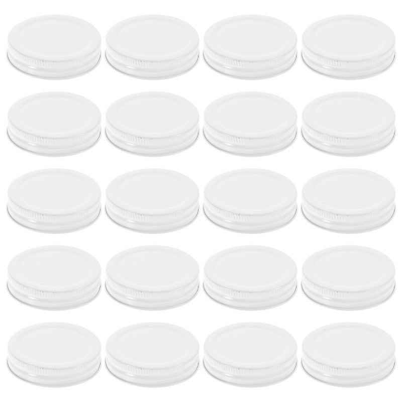 20Pcs Leak Proof Wide Mouth Mason Jar Lids Tinplate Metal Covers Reusable - Image 2