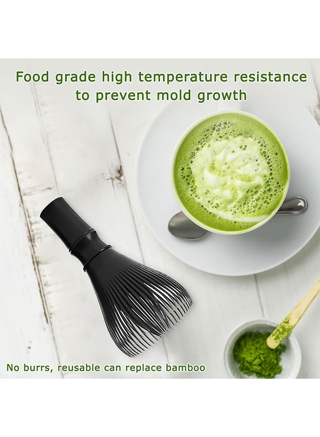 Matcha Whisk, Reusable Resin Matcha Whisk Easy to Clean Stirring Tool for Matcha Green Tea Ceremony (Black) - Image 4
